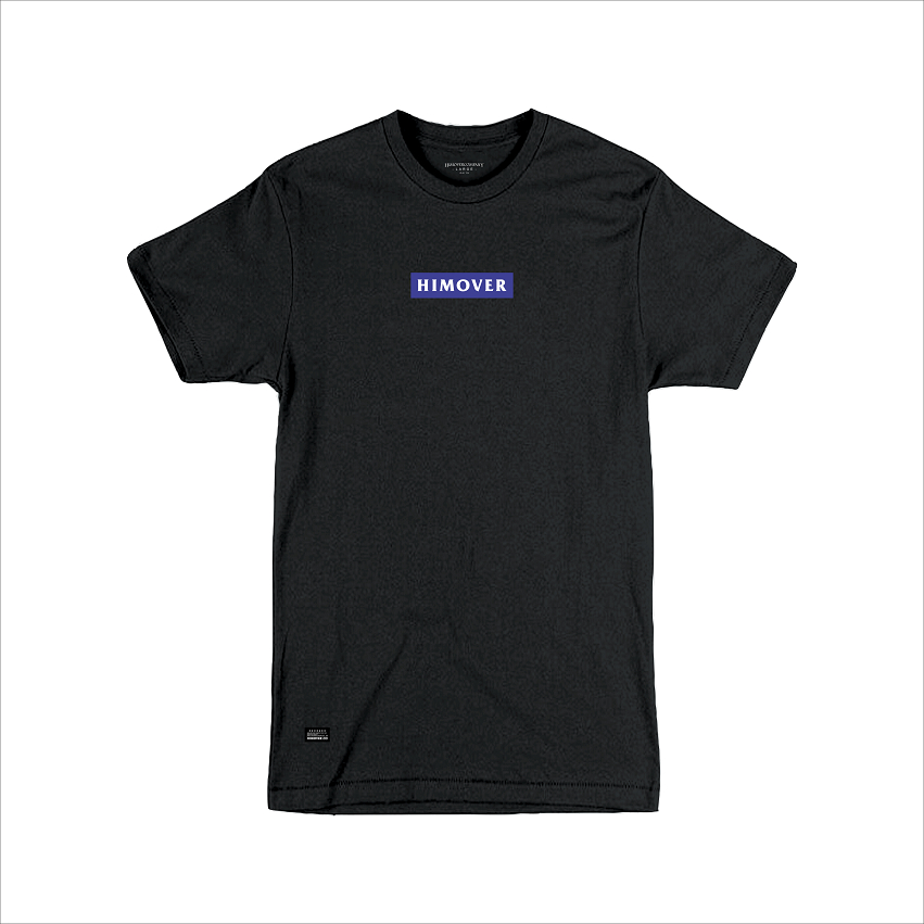 HIMOVER.Co Tshirt FONT BLOCK WIDE BLACK COTTON COMBAT 24s