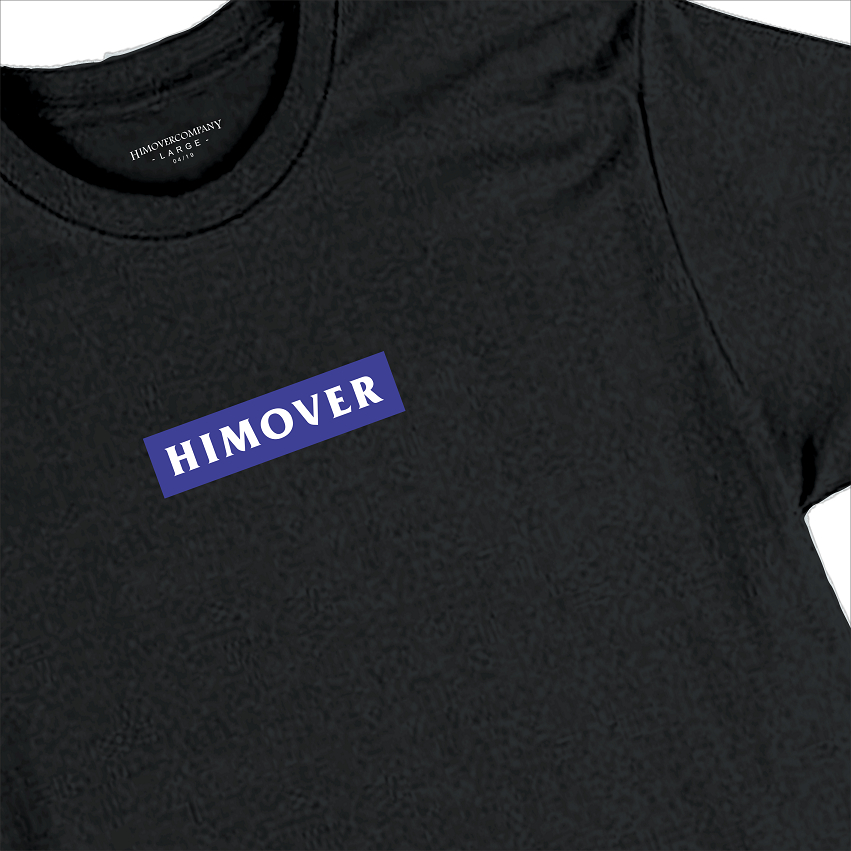 HIMOVER.Co Tshirt FONT BLOCK WIDE BLACK COTTON COMBAT 24s