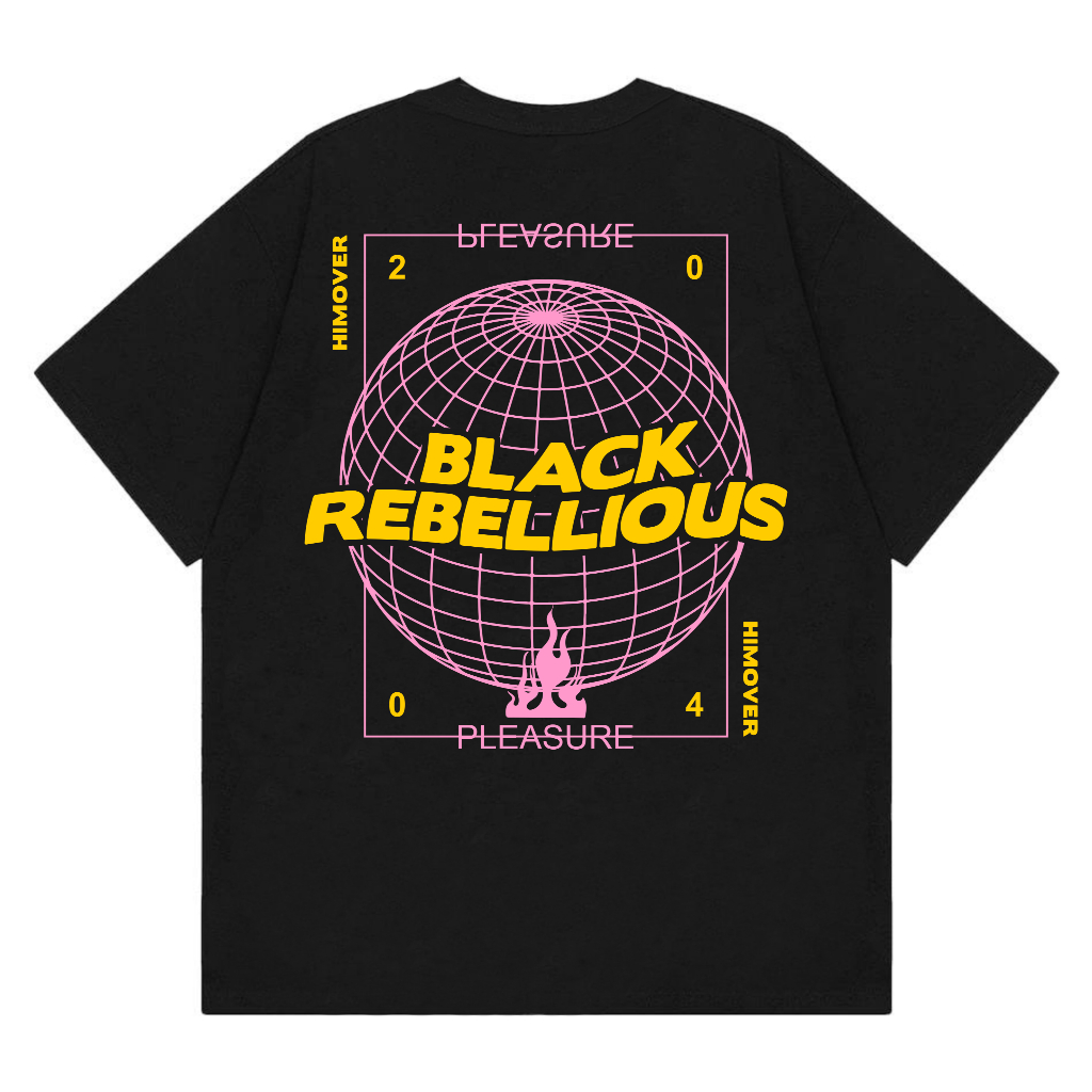 PLSR WORLD Himover Tees // SBR SERIES Kaos Distro Lengan Pendek Hitam