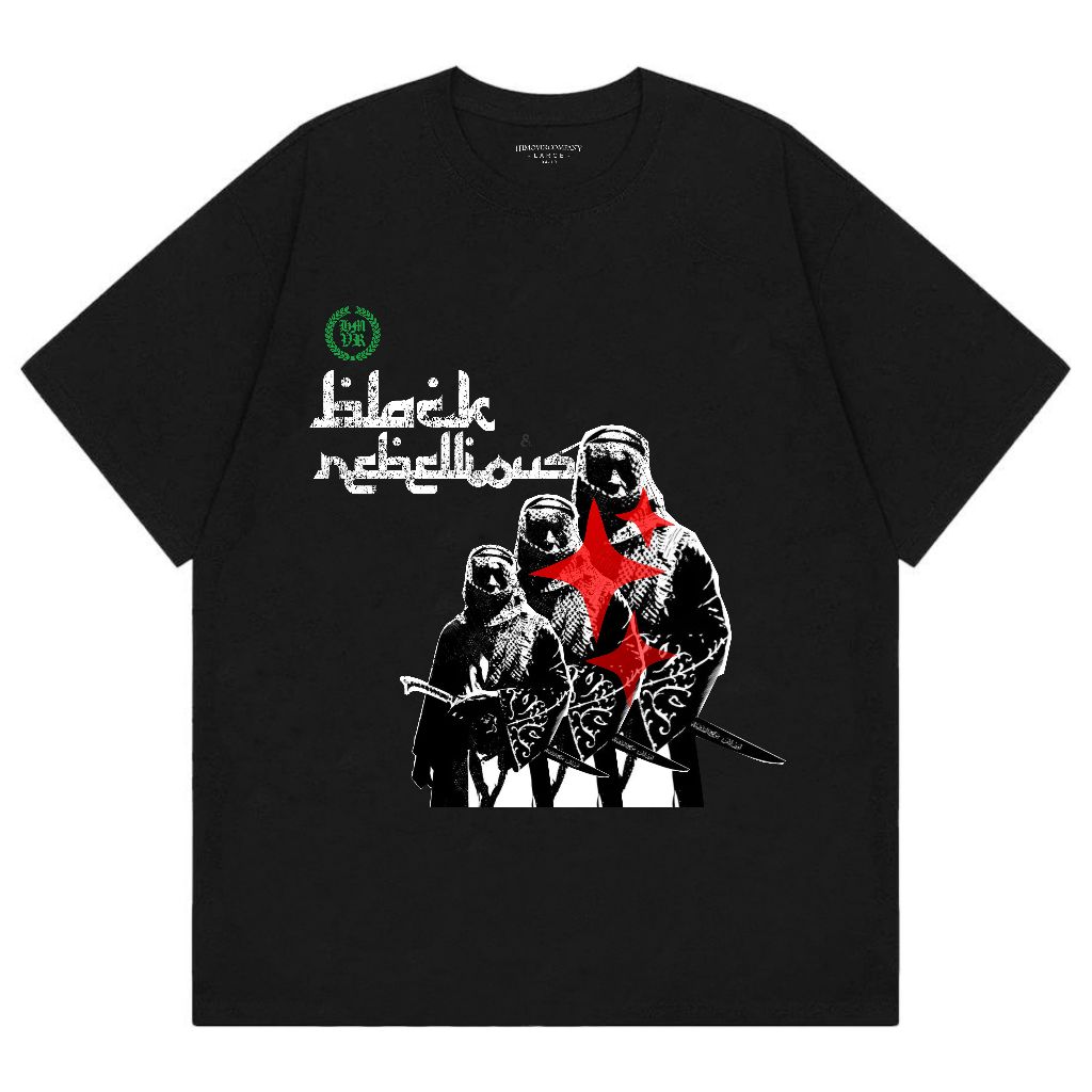 Himover Tshirt Black BLCK LONGGUN RBLLS Kaos Katun Distro Pria Premium Katun Combad 24s