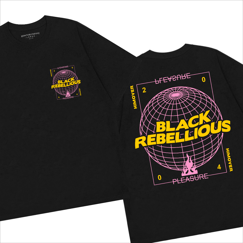 PLSR WORLD Himover Tees // SBR SERIES Kaos Distro Lengan Pendek Hitam