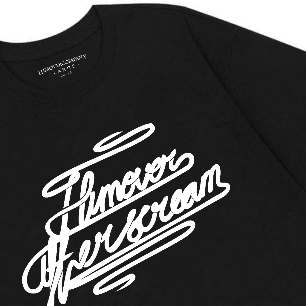 Kaos distro Hitam HIMOVER COMPANY  Lengan Pendek Pria Fly AFTERROPES