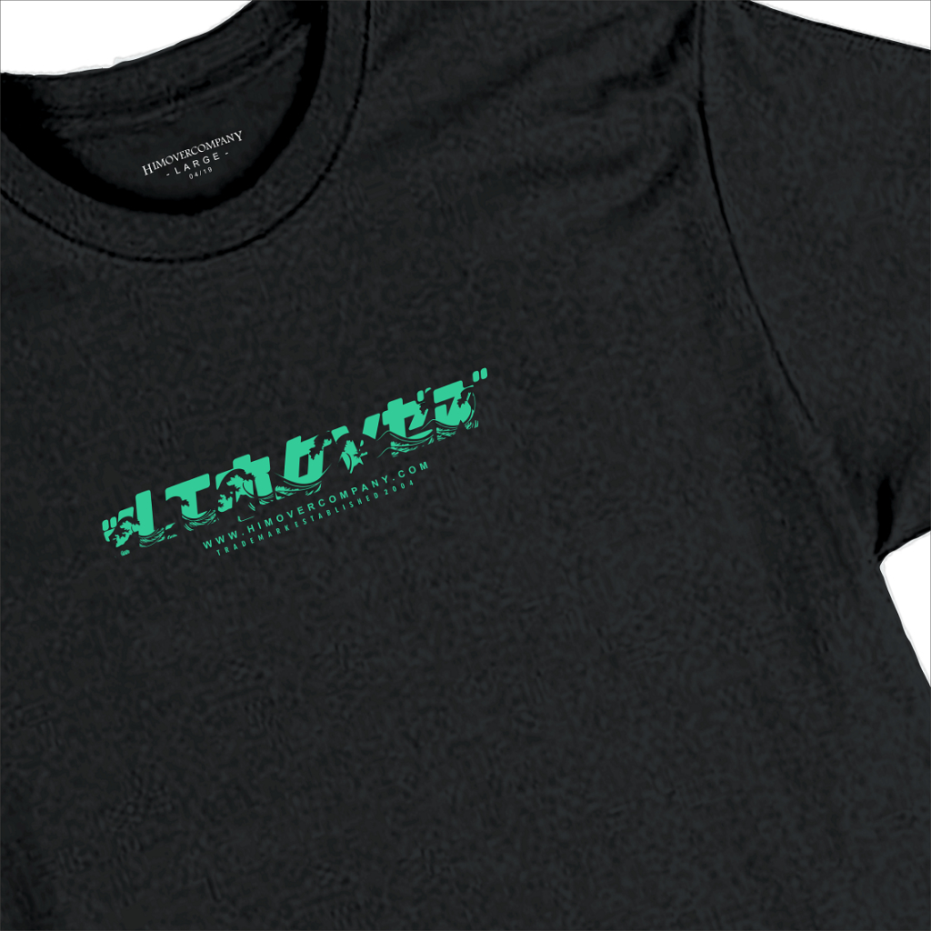 Himover.Co Tshirt Reguler Fit NIPON BEACH Hitam Cotton Combat Soft 24s